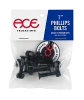 Ace Black 1" Skateboard Hardware