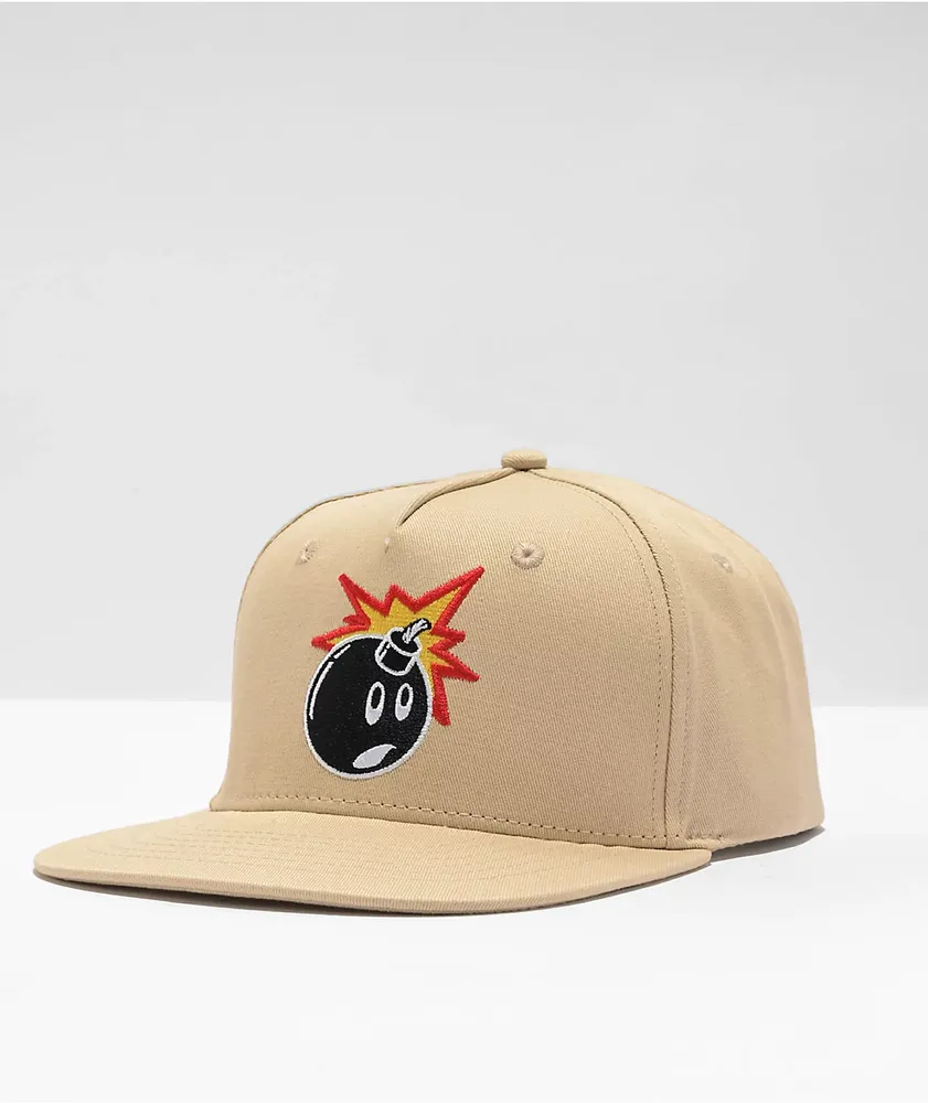 Adam Bomb Beige Snapback Hat