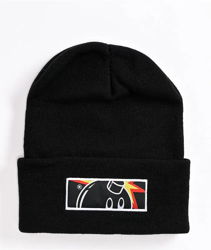 Adam Bomb Black Patch Beanie