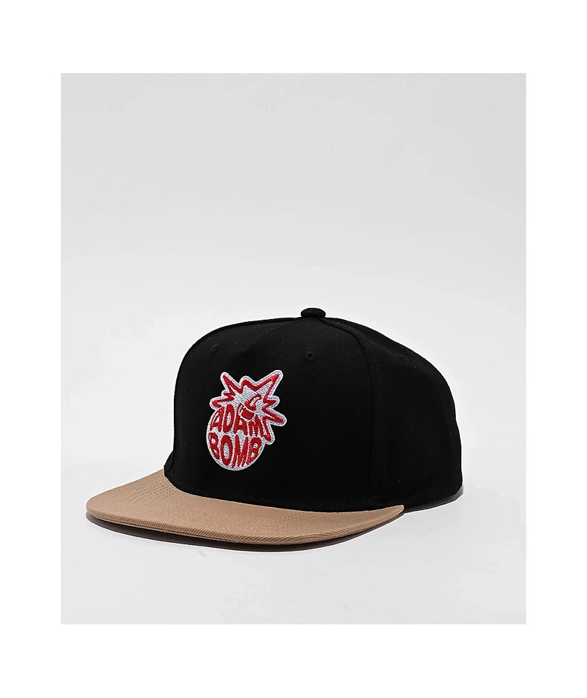 Adam Bomb Bubble Stamp Black Snapback Hat