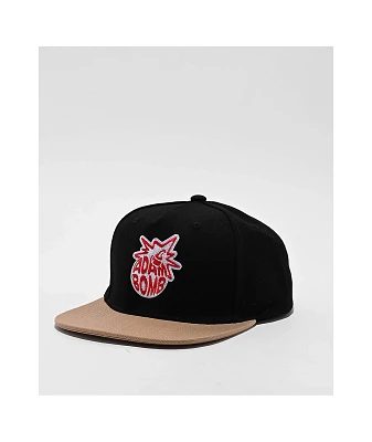 Adam Bomb Bubble Stamp Black Snapback Hat