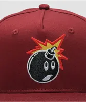 Adam Bomb Burgundy Snapback Hat