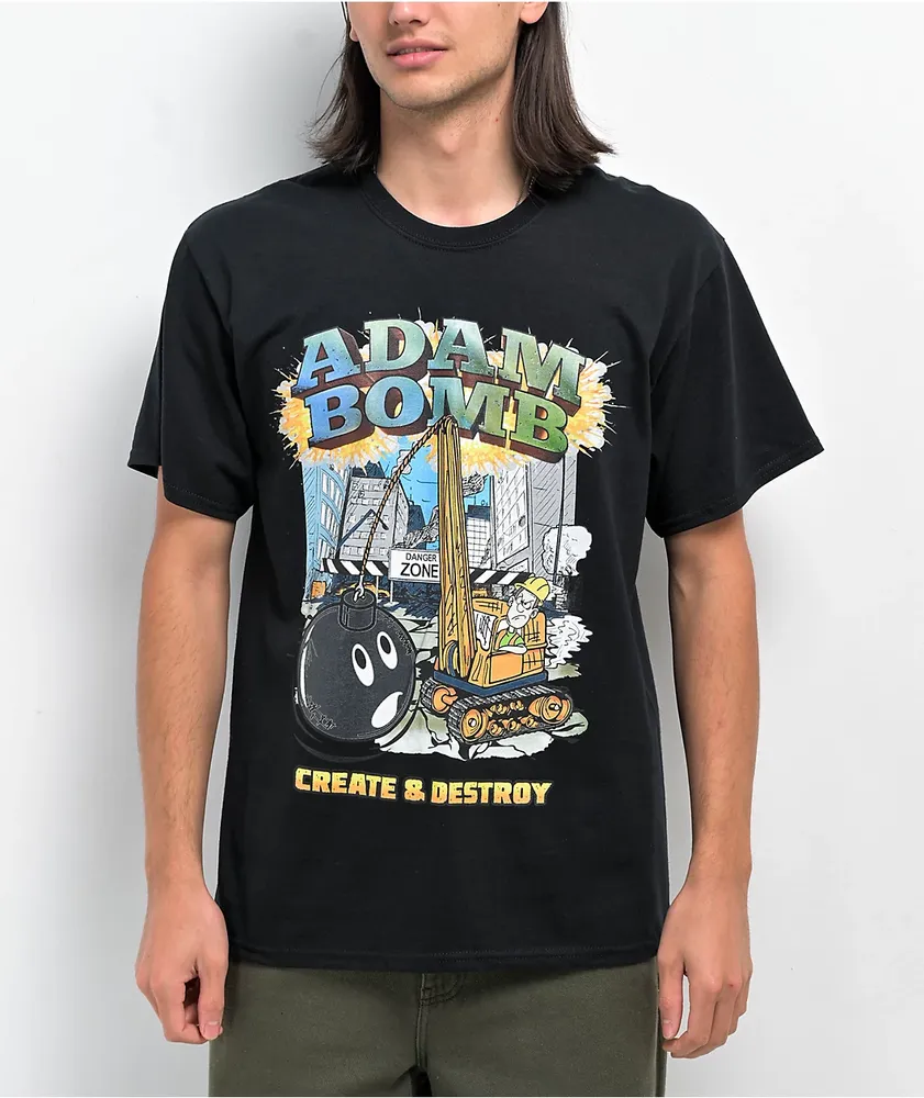 Adam Bomb Create & Destroy Black T-Shirt