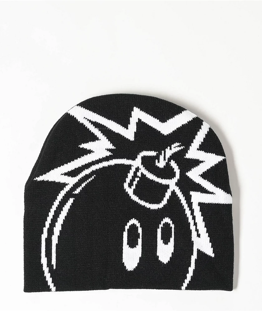 Adam Bomb Logo Black Skully Beanie