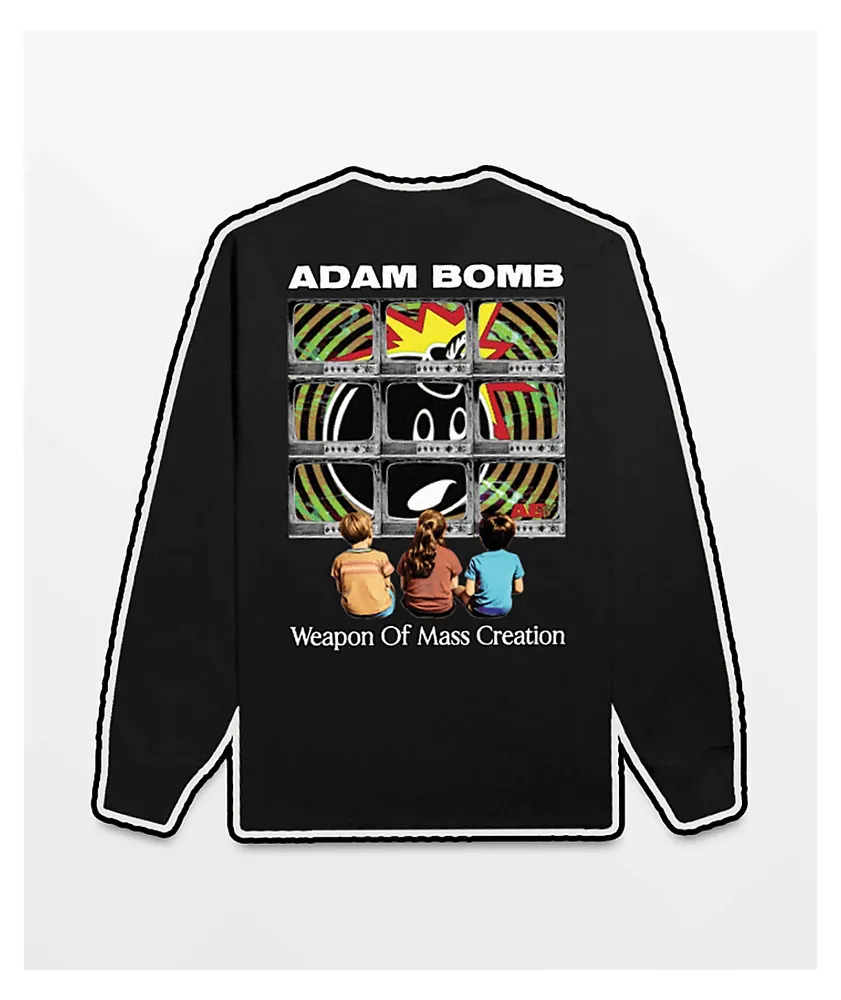 Adam Bomb Mass Creation Black Long Sleeve T-Shirt