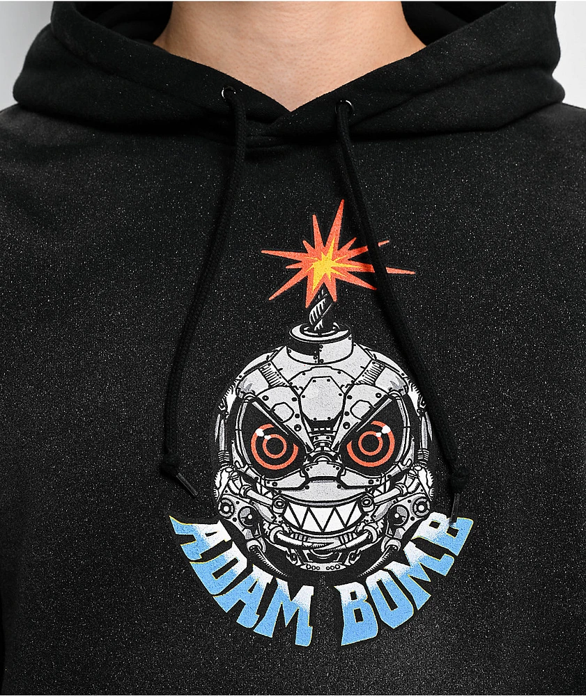 Adam Bomb Metal Black Wash Hoodie