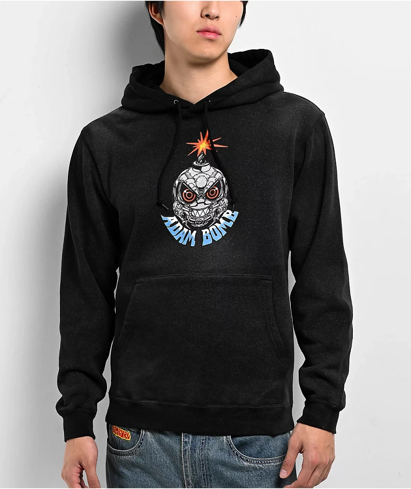 Adam Bomb Metal Black Wash Hoodie