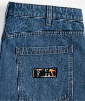 Adam Bomb Speed Blue Baggy Denim Shorts