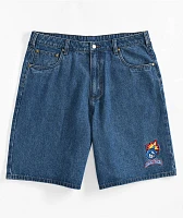 Adam Bomb Speed Blue Baggy Denim Shorts