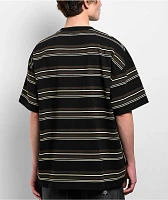 Adam Bomb Striped Brown & Black Knit T-Shirt