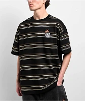 Adam Bomb Striped Brown & Black Knit T-Shirt