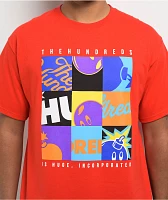 Adam Bomb The Hundreds Squares Red T-Shirt