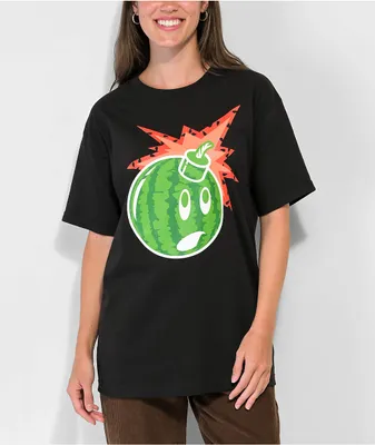 Adam Bomb Watermelon Adam Black T-Shirt