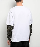 Adam Bomb White & Camo 2fer Long Sleeve T-Shirt