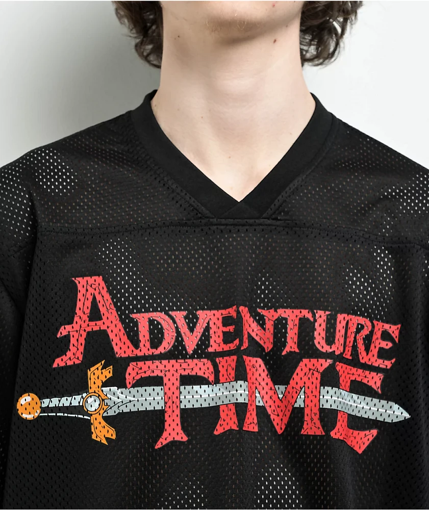 Adventure Time x Welcome Black Mesh Football Jersey