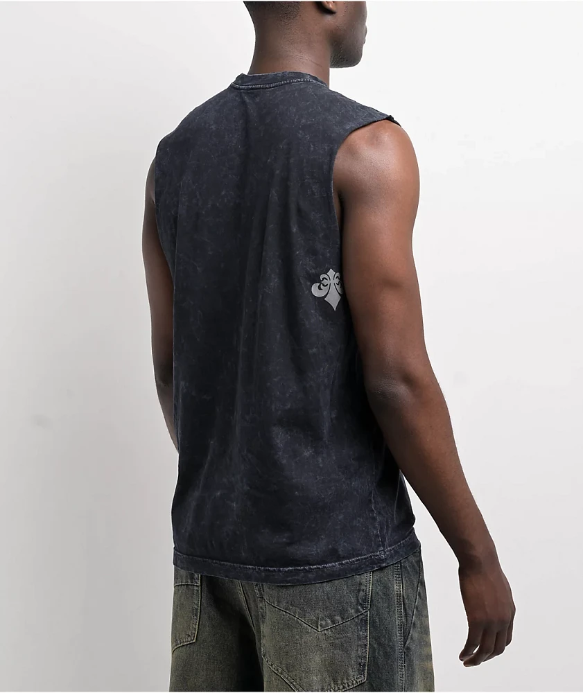 Afflicition Primal Tech Obsidian Lava Wash Tank Top