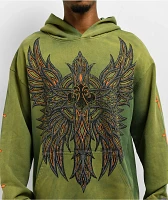 Affliction Absolution Vintage Green Potassium Wash Hoodie