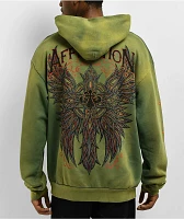 Affliction Absolution Vintage Green Potassium Wash Hoodie