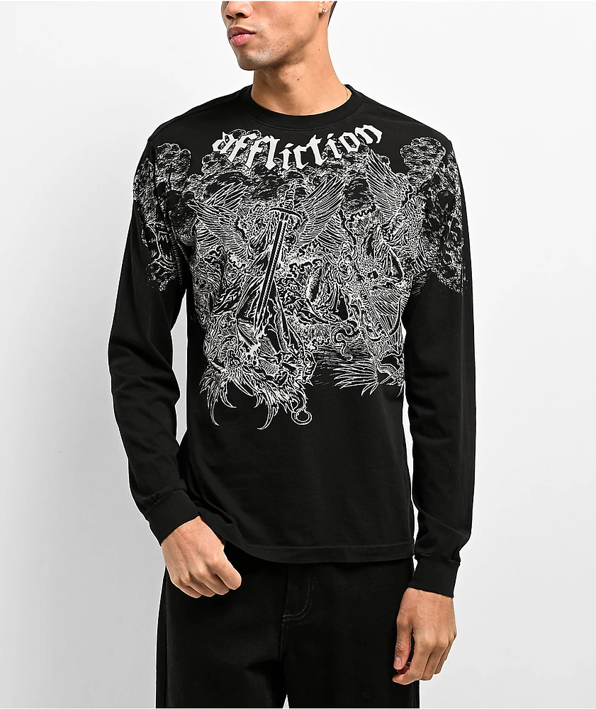 Affliction Angels Black Long Sleeve T-Shirt