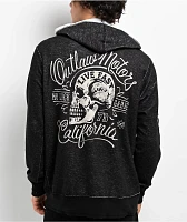 Affliction Awakening Reversible Grey Lava & Black Lava Wash Zip Hoodie