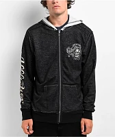 Affliction Awakening Reversible Grey Lava & Black Lava Wash Zip Hoodie