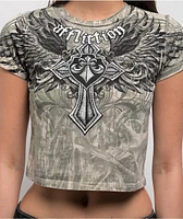 Affliction Ayala Camo Crop T-Shirt