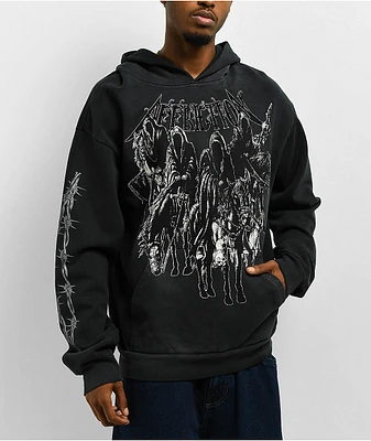 Affliction Black Night Beauty Potassium Wash Hoodie