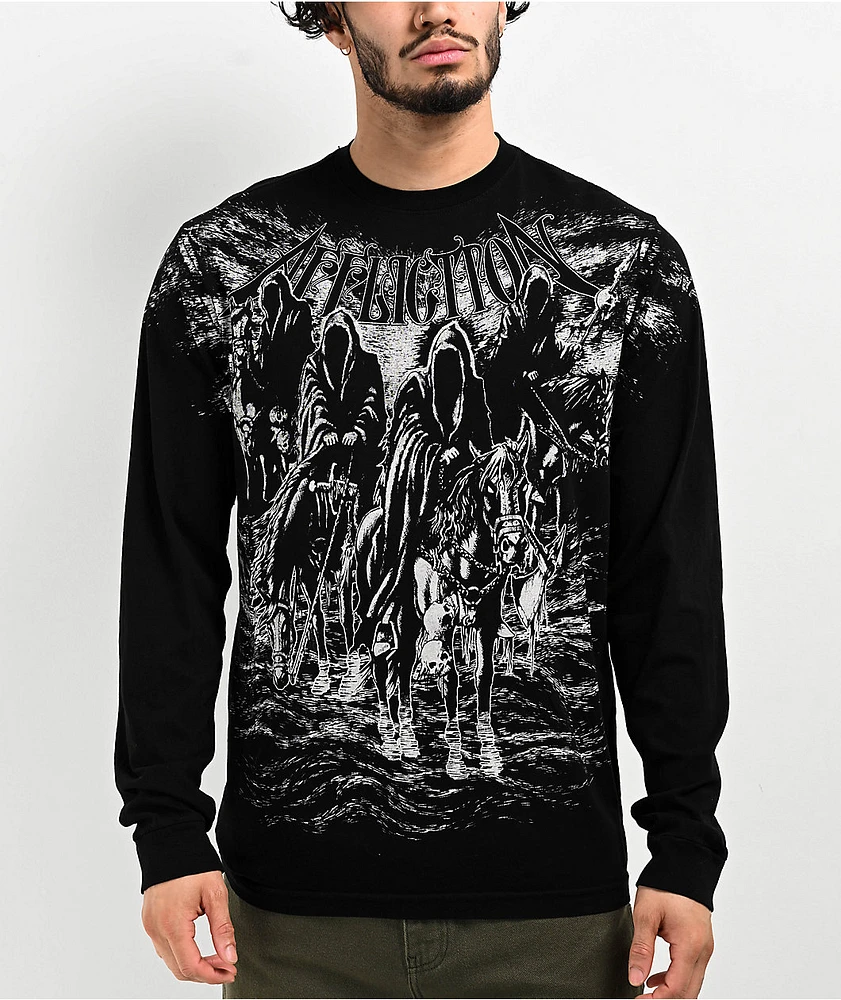 Affliction Black Night Black Long Sleeve T-Shirt