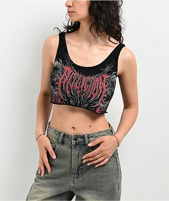 Affliction Boldletter Black Cami Crop T-Shirt