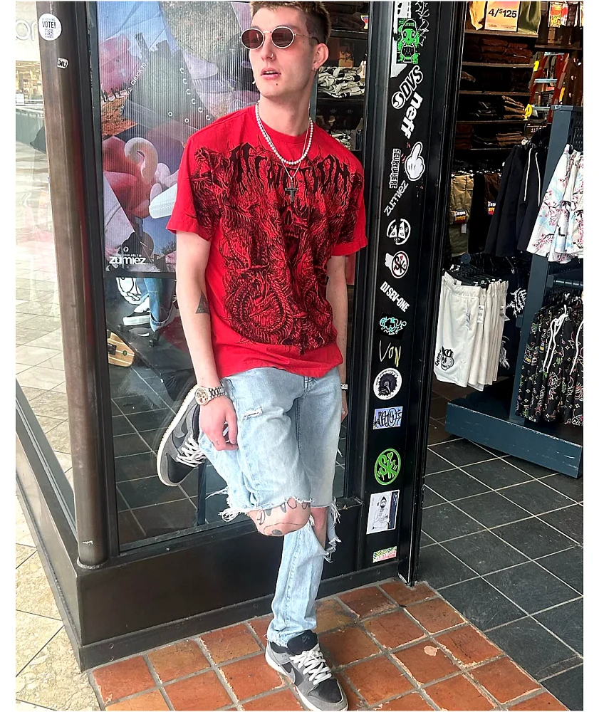 Affliction Caustic Abyss Red T-Shirt