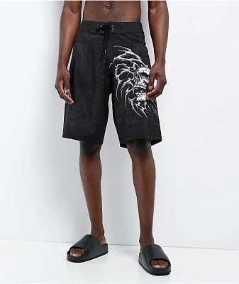 Affliction Collapse Black Board Shorts