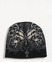 Affliction Collapse Black Reversible Skully Beanie