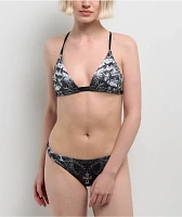 Affliction Collapse Black Triangle Bikini Top