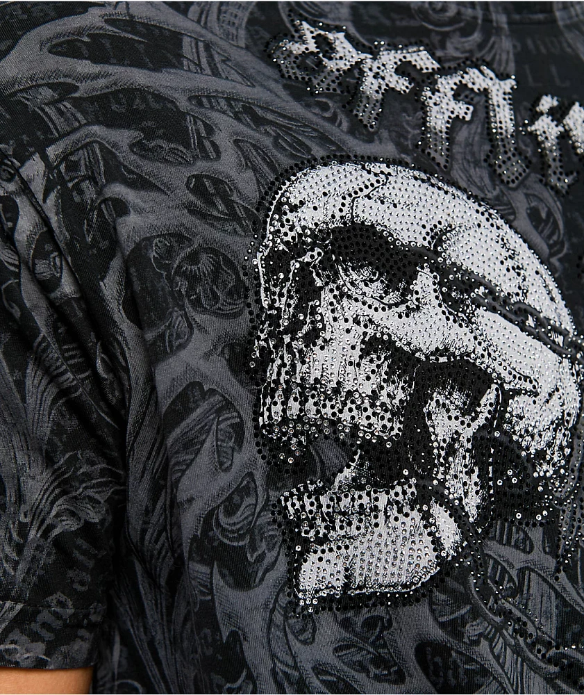 Affliction Collapse Black Wash T-Shirt