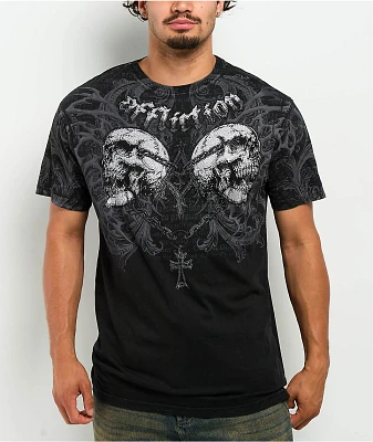 Affliction Collapse Black Wash T-Shirt