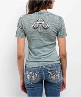 Affliction Collapse Blue Wash V-Neck T-Shirt