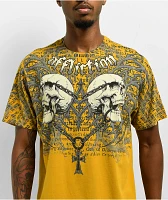 Affliction Collapse Mustard Lava T-Shirt