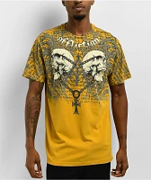 Affliction Collapse Mustard Lava T-Shirt