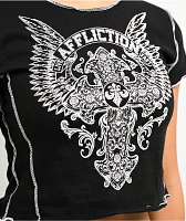 Affliction Congregation Black Crop T-Shirt