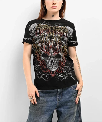 Affliction Cosmic Inferno Black T-Shirt