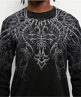 Affliction Cross And Bones Black Long Sleeve T-Shirt