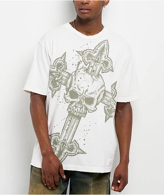 Affliction Cross White T-Shirt