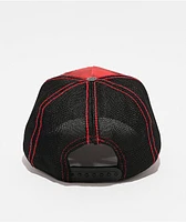 Affliction Crows Dirty Red Potassium Spray & Black Trucker Hat