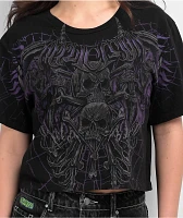 Affliction Darkness Falls Black Crop T-Shirt