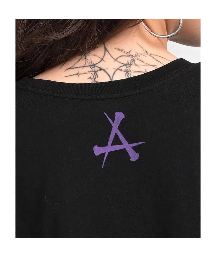 Affliction Darkness Falls Black Crop T-Shirt