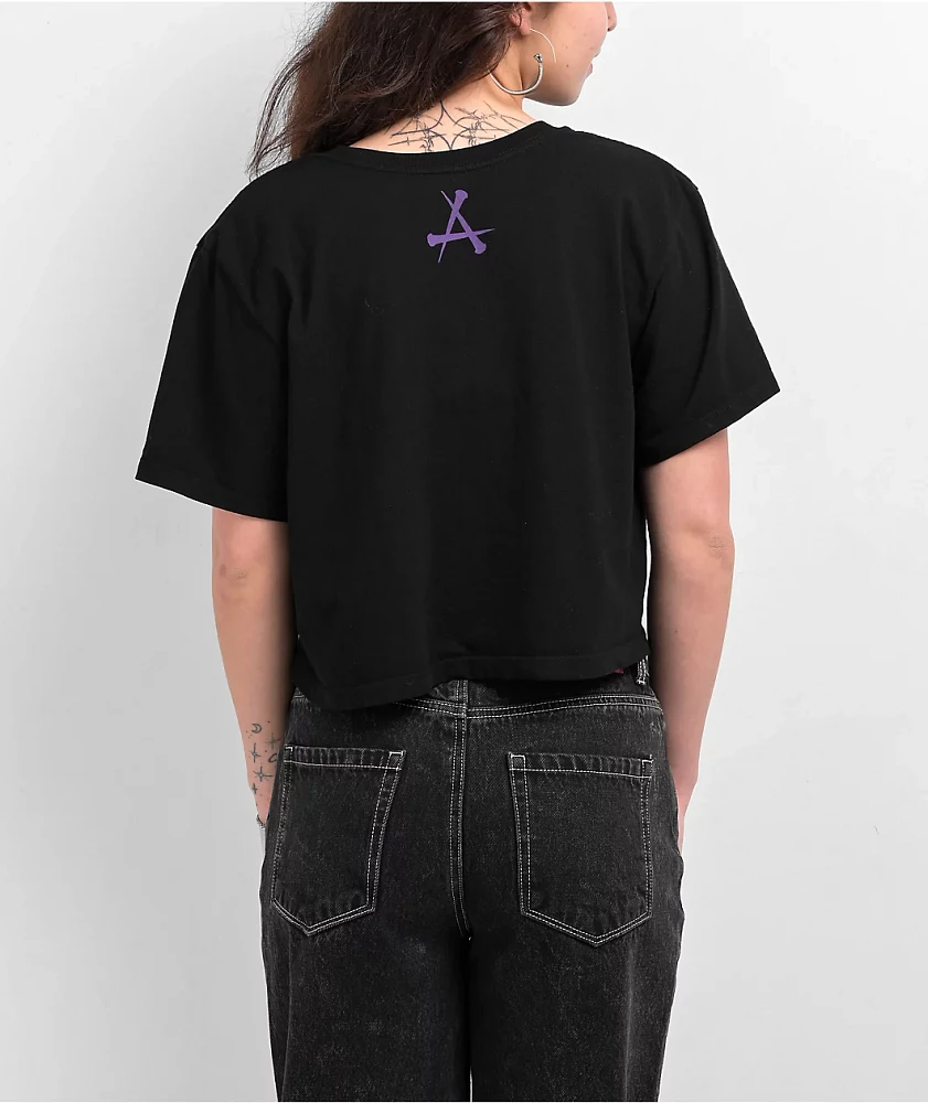 Affliction Darkness Falls Black Crop T-Shirt