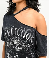 Affliction Davey Jones Black Wash Cutout T-Shirt