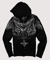 Affliction Death Eyes Black Zip Hoodie