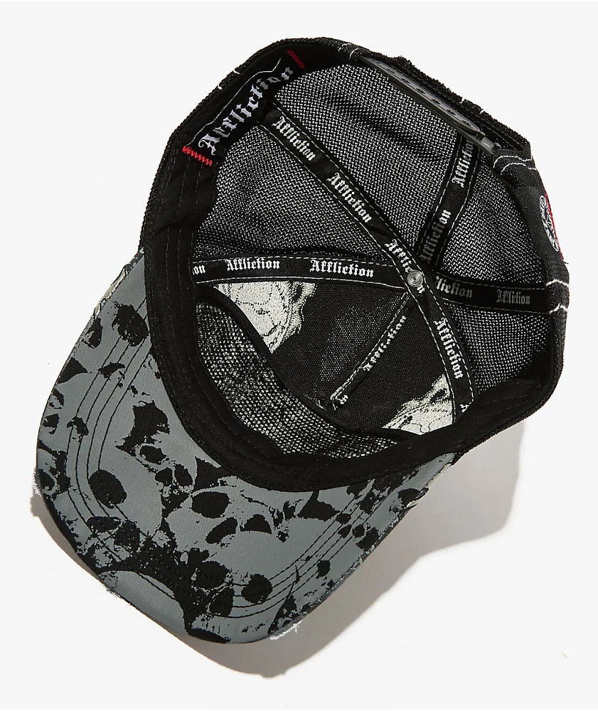 Affliction Dominion Black Trucker Hat