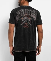 Affliction Duster Black Lava Wash Brown Reversible T-Shirt